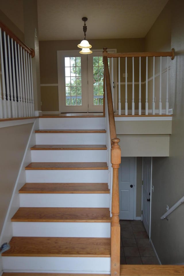 211 Elaine Dr, Flintstone, GA 30725 - staircase with tile patterned floors