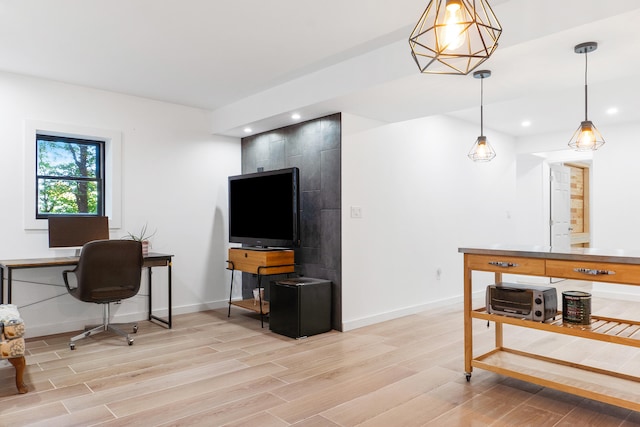 interior space featuring light hardwood / wood-style flooring