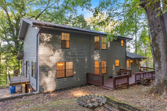 exterior space with a wooden deck