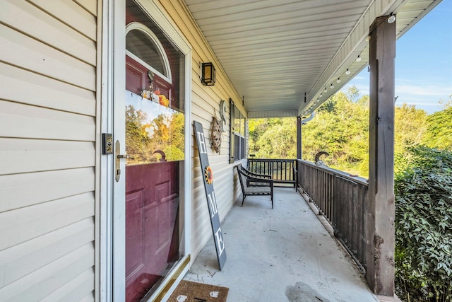 view of patio / terrace featuring covered porch