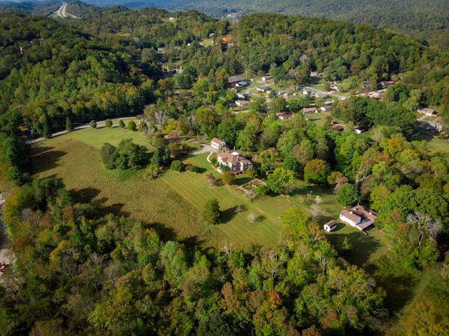 drone / aerial view featuring a rural view