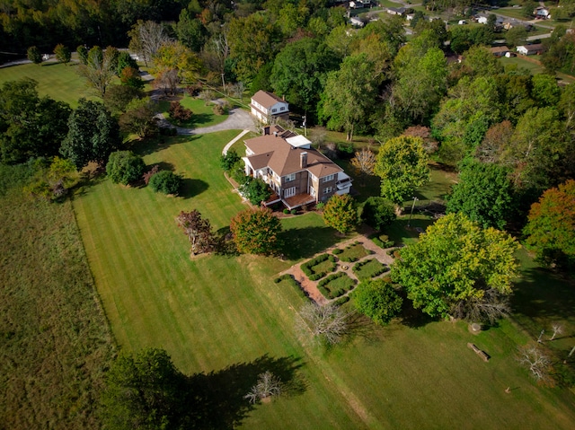 drone / aerial view featuring a rural view