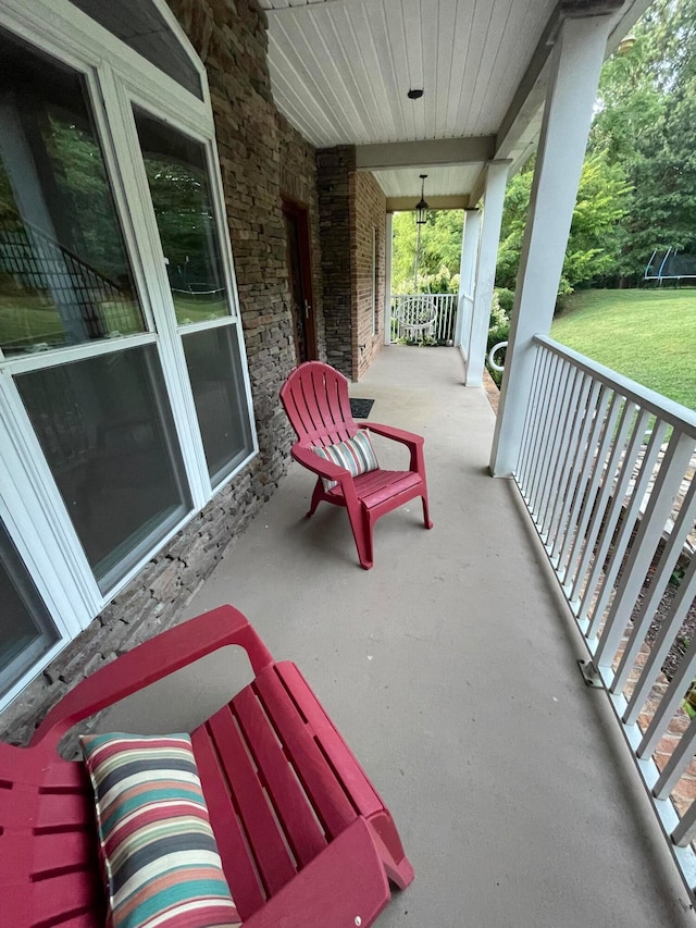 view of patio with covered porch