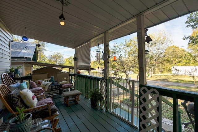 view of wooden deck