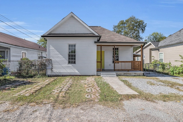 view of front of home with a porch