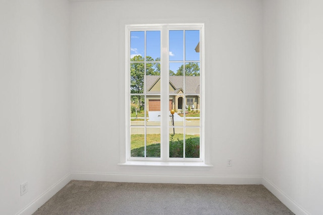 spare room featuring carpet