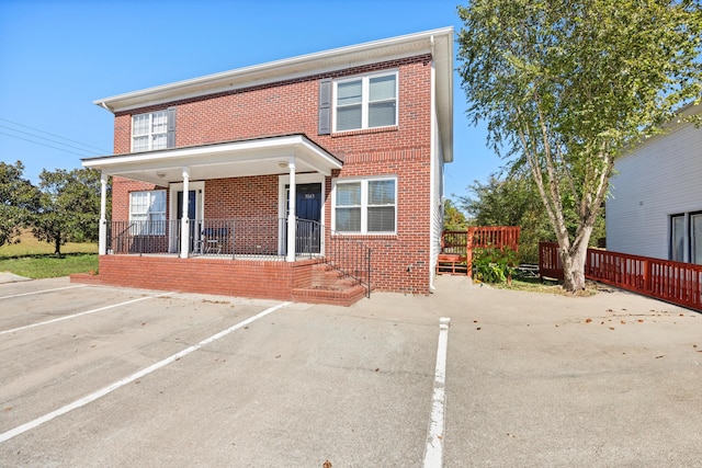 view of front of property with covered porch