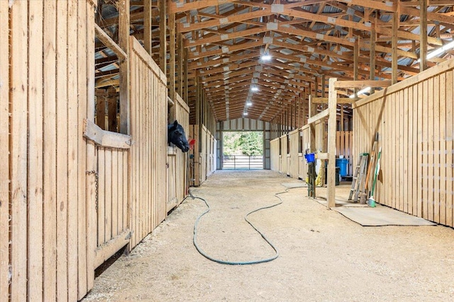 view of horse barn