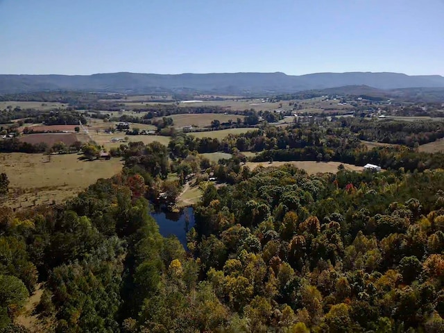 drone / aerial view with a mountain view