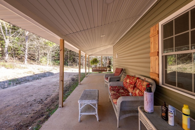 view of patio / terrace with an outdoor living space