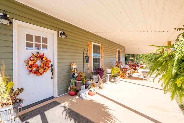 view of patio featuring covered porch