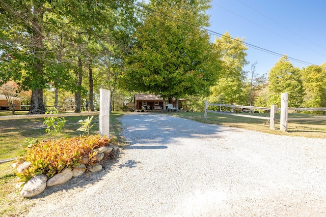 view of front of property with fence