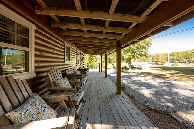 view of wooden terrace