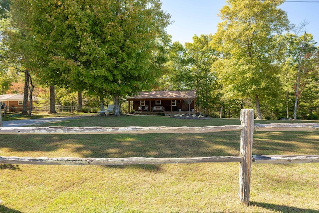 view of front of house with a front yard