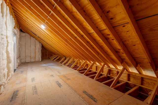 view of attic