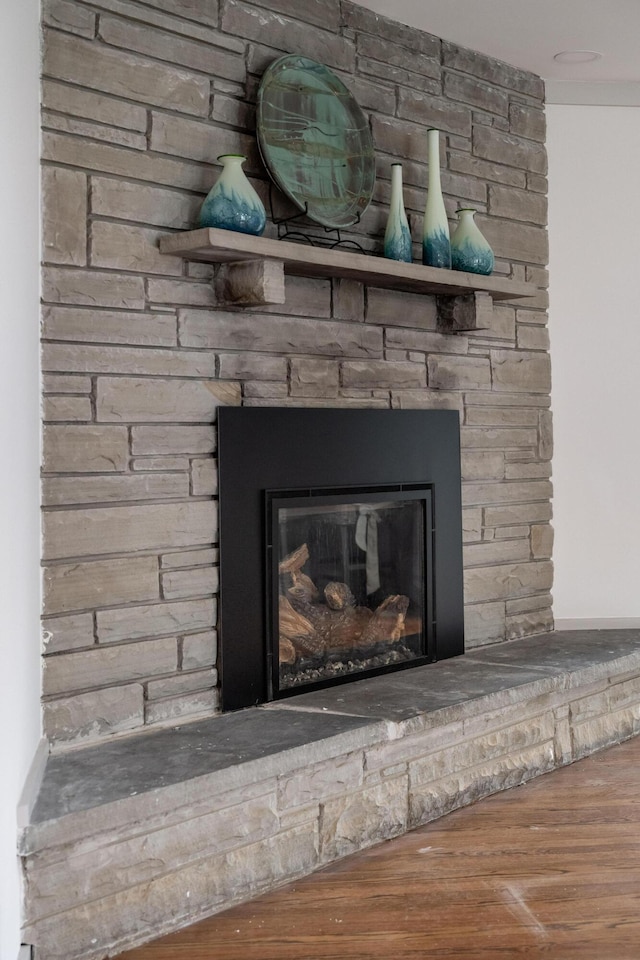 4011 Patton Edwards Dr, Chattanooga, TN 37412 - detailed view of wood finished floors and a fireplace
