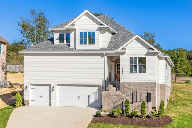 view of front of house featuring a garage