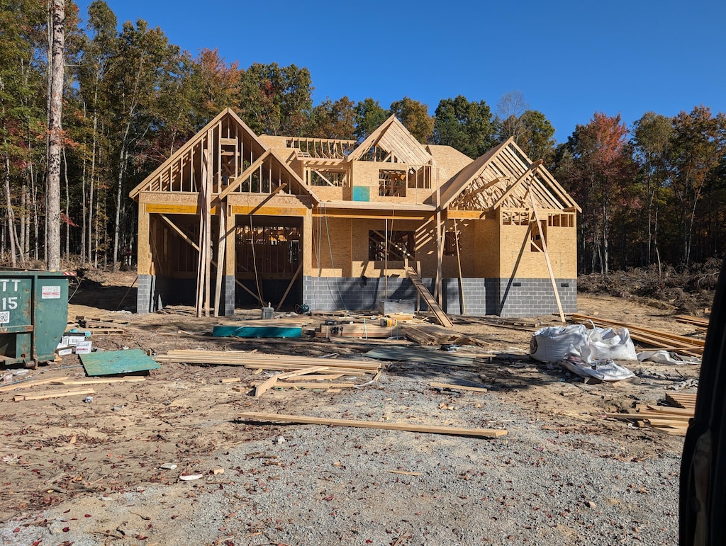 view of unfinished property