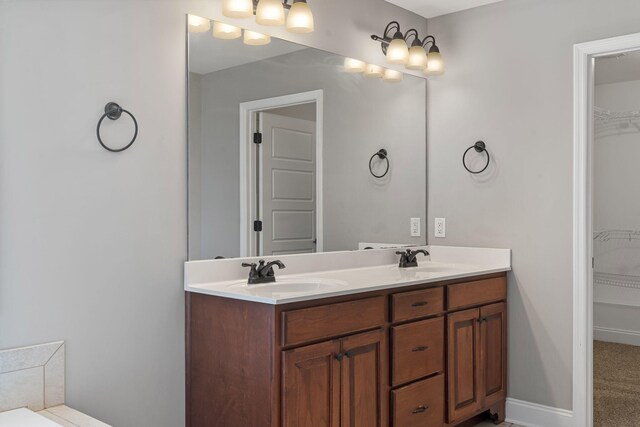 bathroom featuring vanity