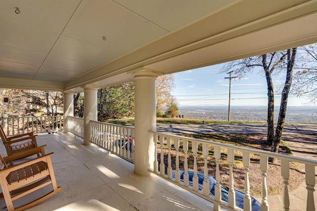 balcony with a porch