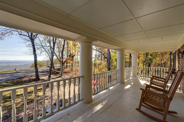 exterior space featuring a porch