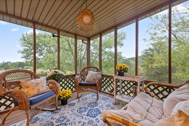 view of sunroom