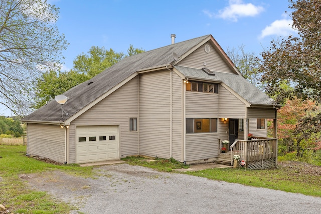 view of front of home with a garage