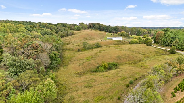 drone / aerial view featuring a rural view