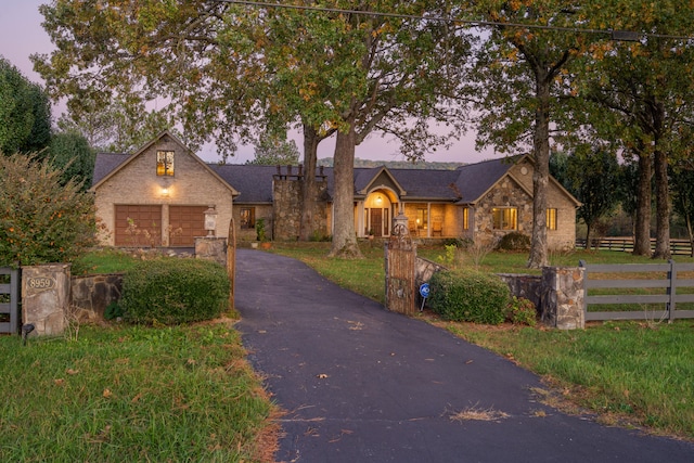 view of front of home featuring a garage