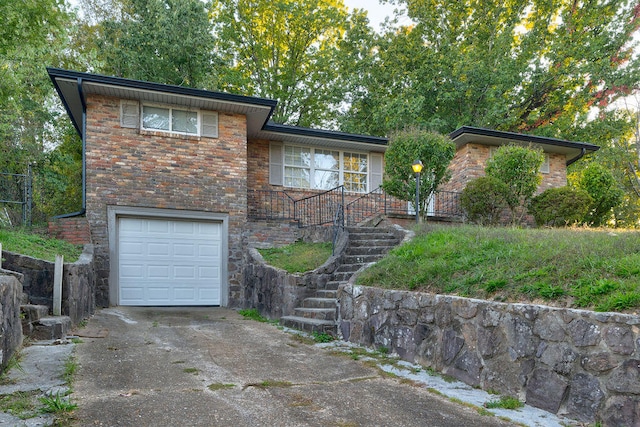 view of front of home featuring a garage