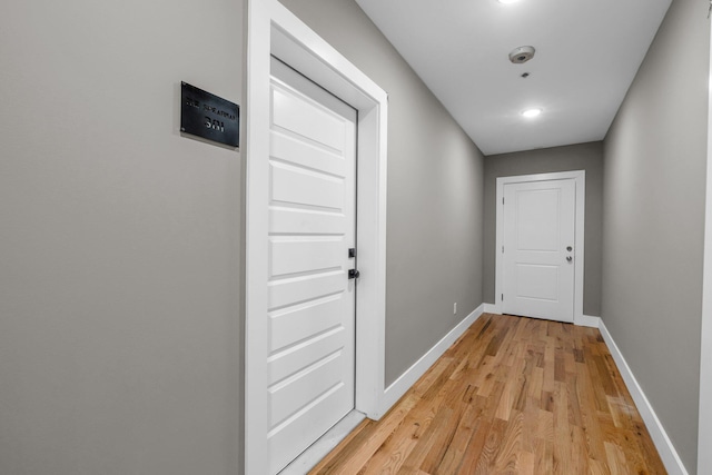 entryway featuring light hardwood / wood-style floors