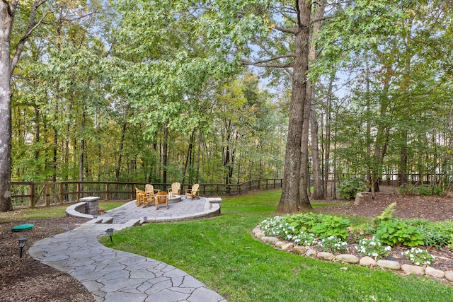 view of yard with a patio