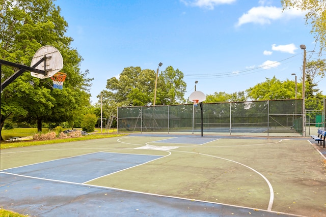 view of sport court with tennis court