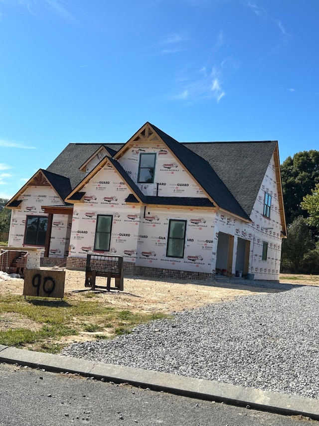 view of unfinished property