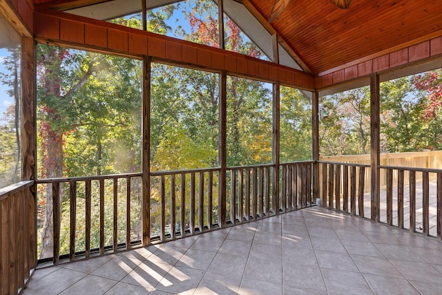 2508 Lake Dweller Ln, Hixson, TN 37343 - unfurnished sunroom featuring lofted ceiling
