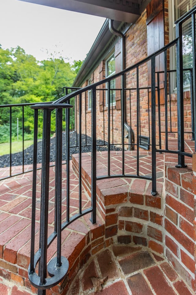 view of patio with a balcony