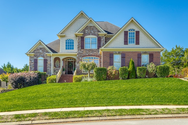 view of front of house with a front yard