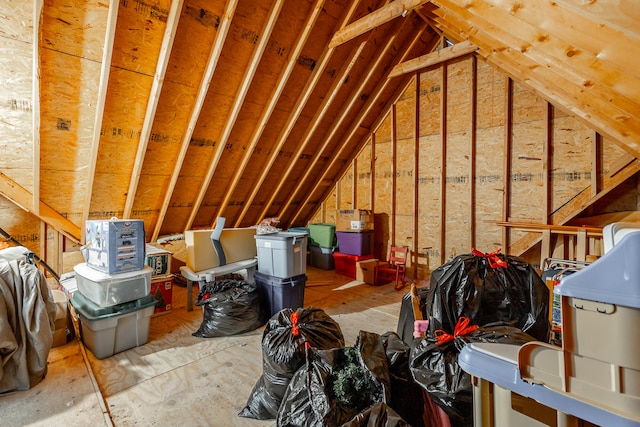 view of attic