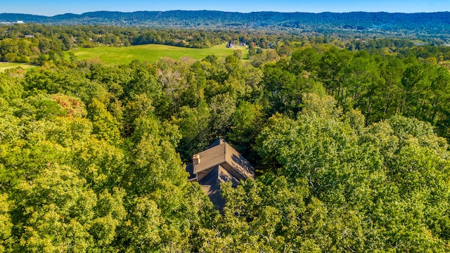 aerial view featuring a mountain view