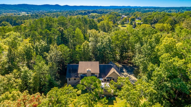 aerial view featuring a mountain view