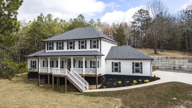 view of front of property with a porch