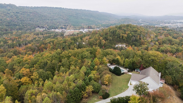 aerial view featuring a mountain view