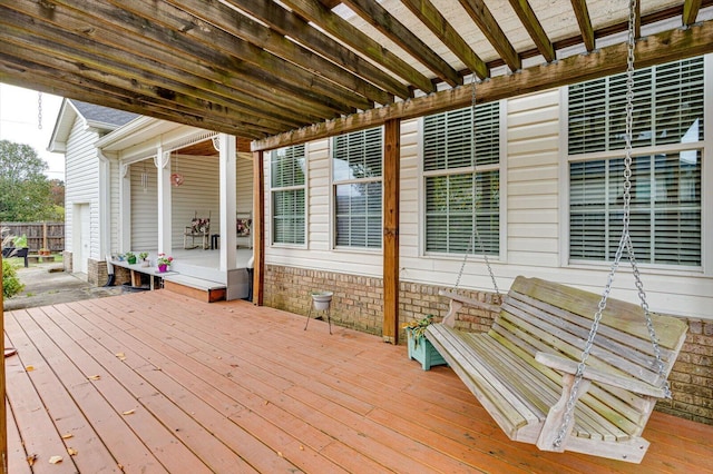 view of wooden terrace