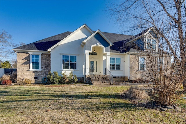 view of front of house featuring a front yard