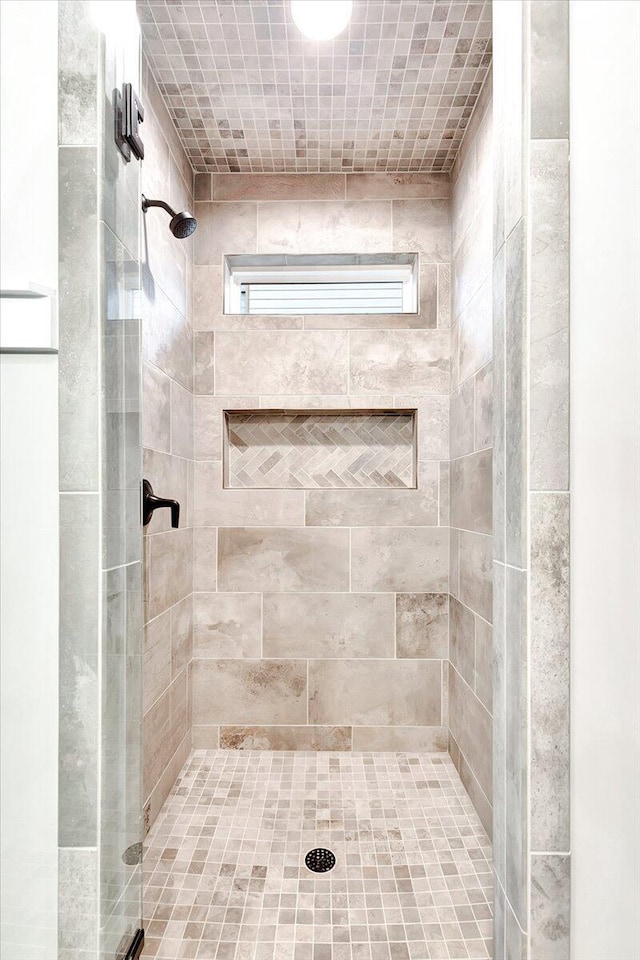bathroom with a stall shower