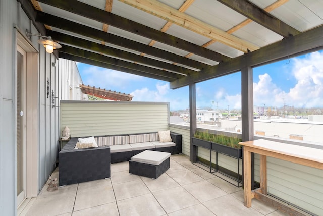 view of patio with an outdoor hangout area