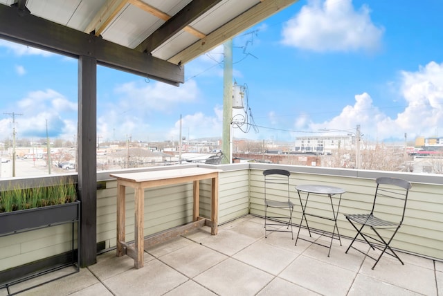 view of patio / terrace featuring a balcony