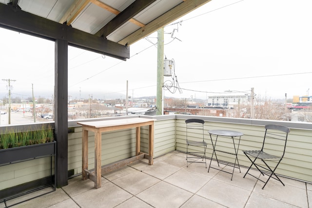 view of patio / terrace featuring a balcony