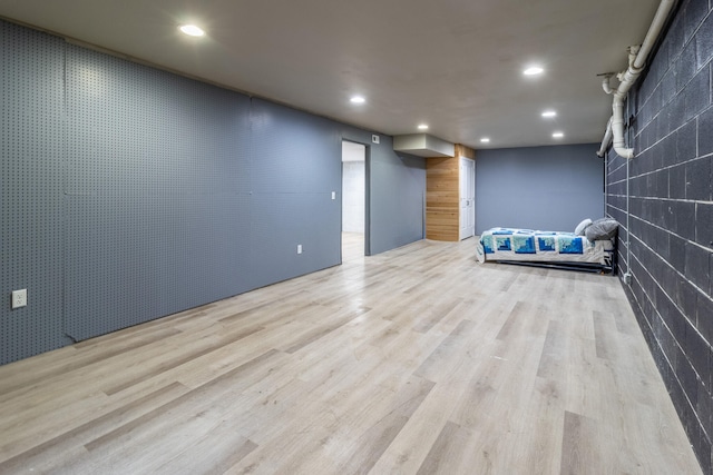 interior space featuring light hardwood / wood-style floors