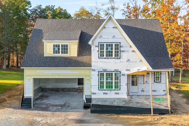 view of front of home featuring a garage